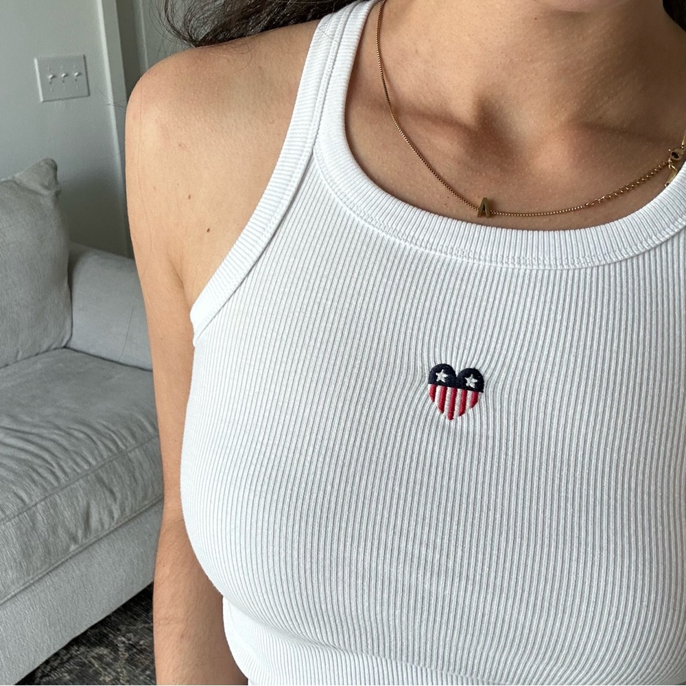 NWT lucky brand American flag tank XS
